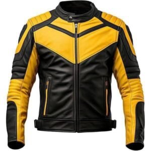 Yellow Black Men Jacket
