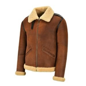 Men Puffer Brown Jacket